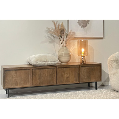 VALLAURIS-Mobile TV 4 ante 180 cm in legno massello