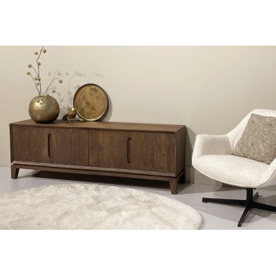 CORTE-Meuble TV 4 portes 170 cm en Bois massif