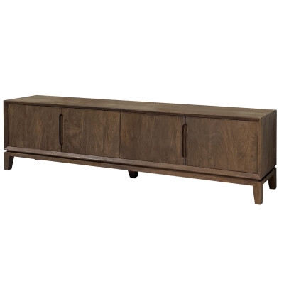 CORTE-Mueble TV 4 puertas 210 cm en madera maciza cepillada