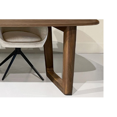 CORTE-Rechteckiger Esstisch 10/12 p L270 cm, gebürstetes Massivholz