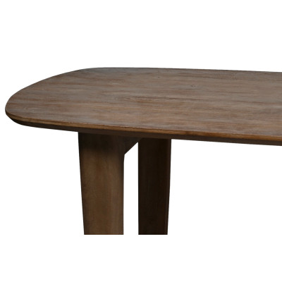 CORTE-Rechteckiger Esstisch 8/10 p L200 cm, gebürstetes Massivholz