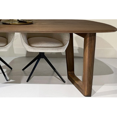 CORTE-Tavolo da pranzo rettangolare 8/10 p L200 cm, Legno massello spazzolato