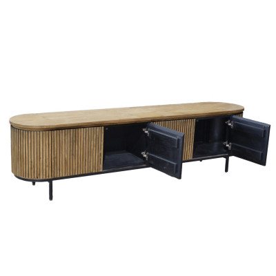 PIANA-Mueble TV 4 puertas L210 cm de madera maciza