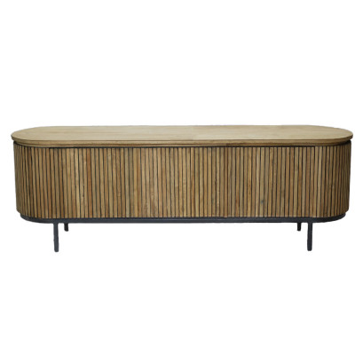 PIANA-TV-Möbel 2 Türen L170 cm aus Massivholz