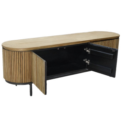 PIANA-Mueble TV 2 puertas L170 cm de madera maciza
