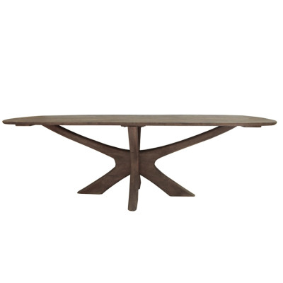 EPSYLON-Table à manger Ovale 8/10 personnes, L.220 cm, bois massif