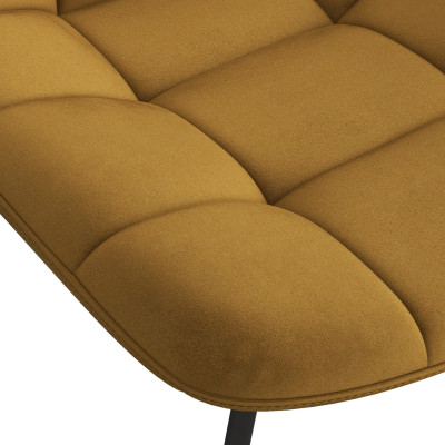 STELLIA-Chaise en Velours safran et métal noir (x2)