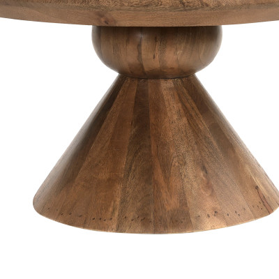 BOMBAY-Table basse ronde Diam80 cm en bois de Manguier massif