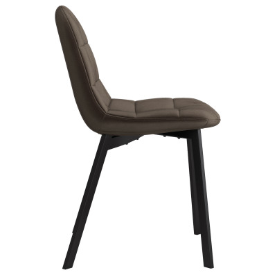 STELLIA-Chaise en Velours marron et métal noir (x4)