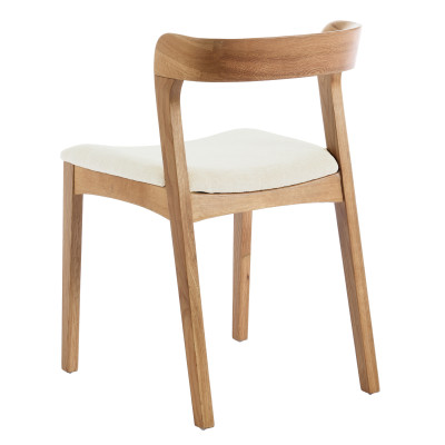 TINA-Chaise en Chêne massif et tissu Bliss Ecru (x2)