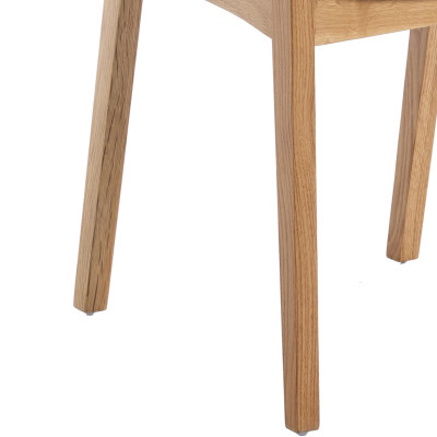 TINA – 2er Set Stühle aus massiver Eiche und Stoff Bliss Ecru