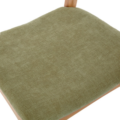 TINA-Chaise en Chêne massif et tissu Bliss Sauge (x2)