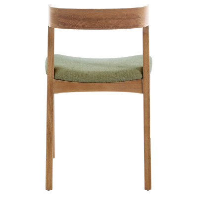 TINA-Chaise en Chêne massif et tissu Bliss Sauge (x2)