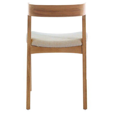 TINA-Chaise en Chêne massif et tissu Bliss Sable (x2)