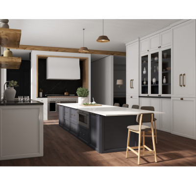 CLIFF-2er Set Barhocker, Brauner Stoff und Naturholz