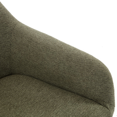 MALMO-Fauteuil en tisssu SoftCellar Sauge et bois naturel