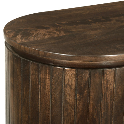 MENTON-Aparador 2 puertas L180 cm de madera maciza de mango Nogal