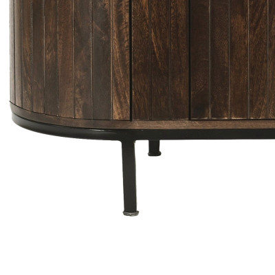 MENTON-Sideboard 2 Türen L180 cm aus massivem Mangoholz Walnuss