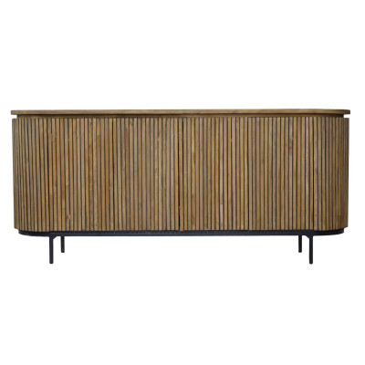 PIANA-Aparador de 4 puertas L180 cm de madera maciza