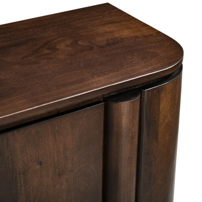 BORGO-Buffet 2 portes en Bois massif teinté noyer