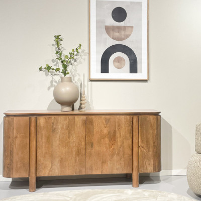 BORGO-Buffet 4 portes en bois massif