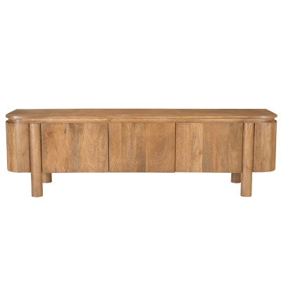 BORGO-Meuble TV 3 portes en bois massif