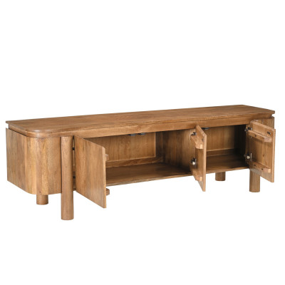 BORGO-Meuble TV 3 portes en bois massif