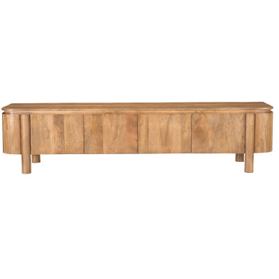 BORGO-Meuble TV 4 portes en bois massif