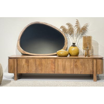 BORGO-Meuble TV 4 portes en bois massif