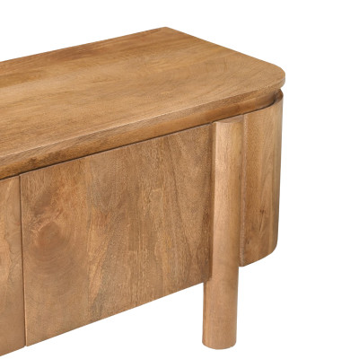 BORGO-Meuble TV 4 portes en bois massif