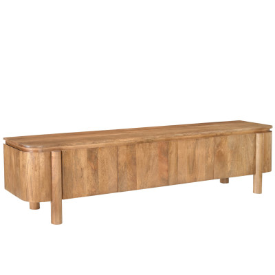 BORGO-Meuble TV 4 portes en bois massif