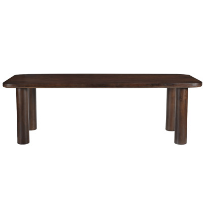 HUG-Table repas L240 cm en bois massif noyer