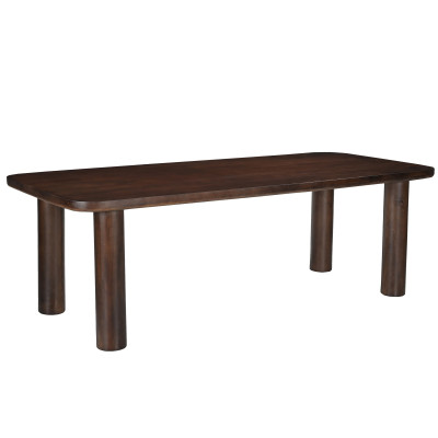 HUG-Table repas L240 cm en bois massif noyer