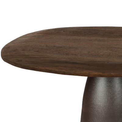 DYLON-Table repas Ronde D120 cm en bois massif et Expresso