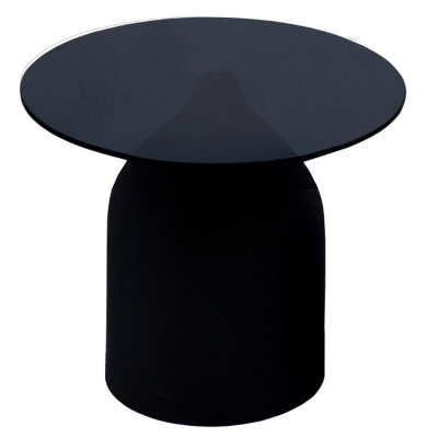 MIRO-Table basse ronde D50 cm en Verre noir