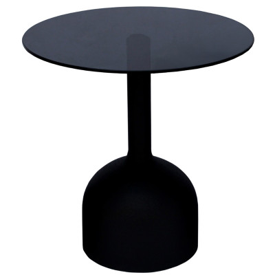 MIRO-Table basse ronde D55cm en Verre noir
