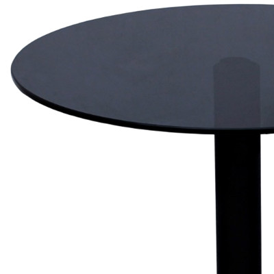 MIRO-Table basse ronde D55cm en Verre noir
