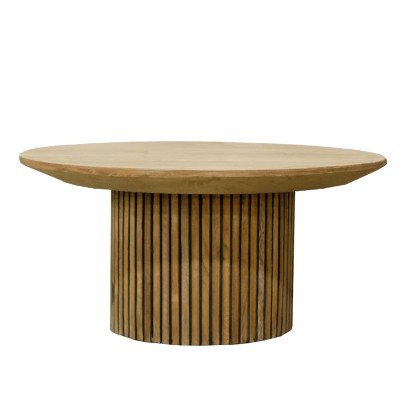 PIANA-Table basse ronde D80 cm en Teck massif