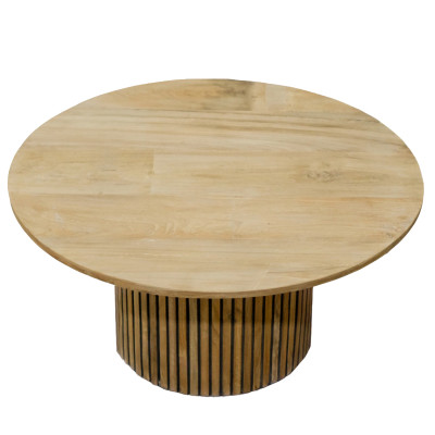 PIANA-Table basse ronde D80 cm en Teck massif