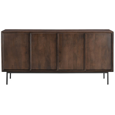 QUARTO-Buffet L.180 cm en bois massif noyer