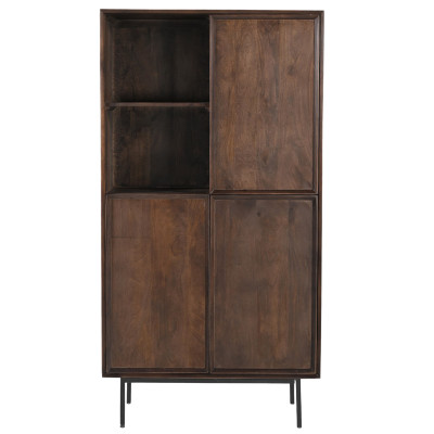 QUARTO-Vaisselier en bois massif noyer