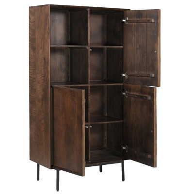 QUARTO-Vaisselier en bois massif noyer