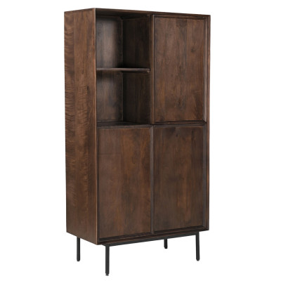 QUARTO-Vaisselier en bois massif noyer