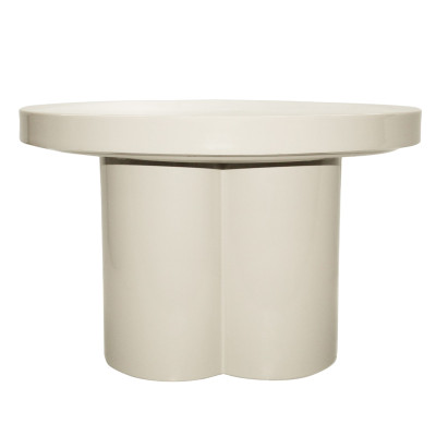 FIONA-Table basse ronde D56 cm Blanc cassé