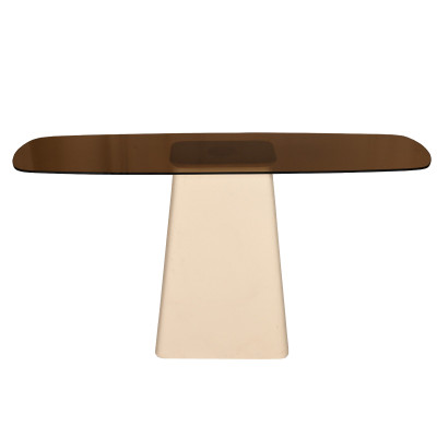 DYLON-Console en Verre fumé et Ivoire