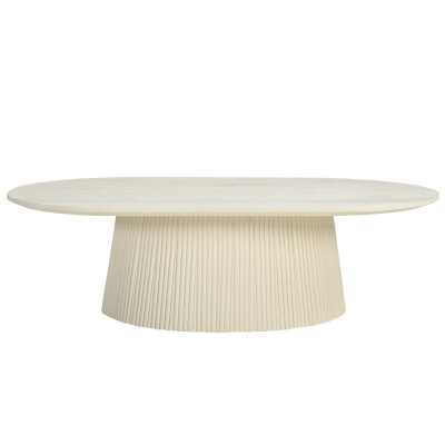 DOLCE-Table basse en bois massif Ivoire