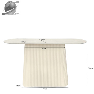 DOLCE-Console L140 cm en bois massif Ivoire