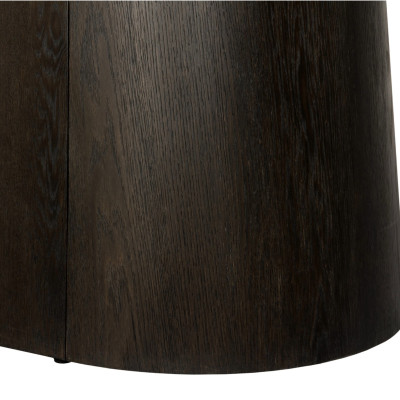 ROVERI-Table repas ovale L200 cm Chêne Expresso