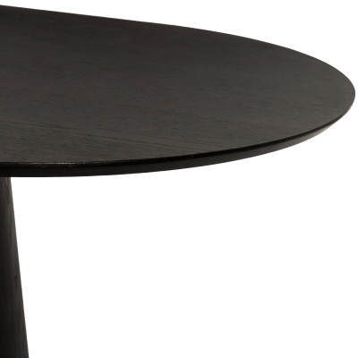 ROVERI-Table repas ovale L230 cm Chêne Expresso