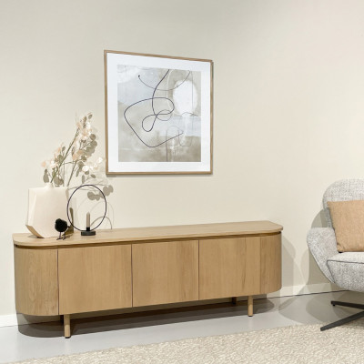 ROVERI-Meuble TV L170 cm Chêne Expresso